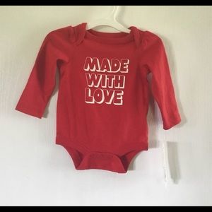Cat & Jack. Red Valentines newborn onesie